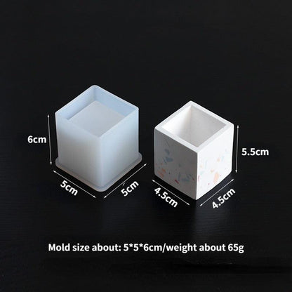 Round Concrete Planter Silicone Candle Making Mold Home Decoration - BestShop