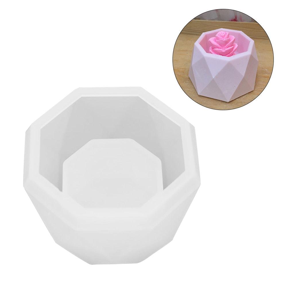 Round Concrete Planter Silicone Candle Making Mold Home Decoration - BestShop