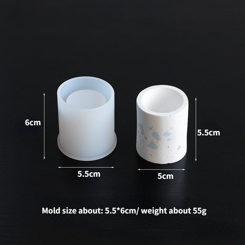 Round Concrete Planter Silicone Candle Making Mold Home Decoration - BestShop