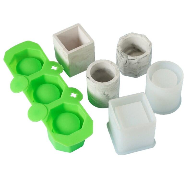 Round Concrete Planter Silicone Candle Making Mold Home Decoration - BestShop