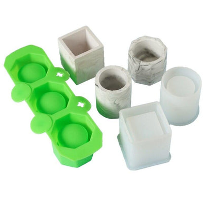 Round Concrete Planter Silicone Candle Making Mold Home Decoration - BestShop