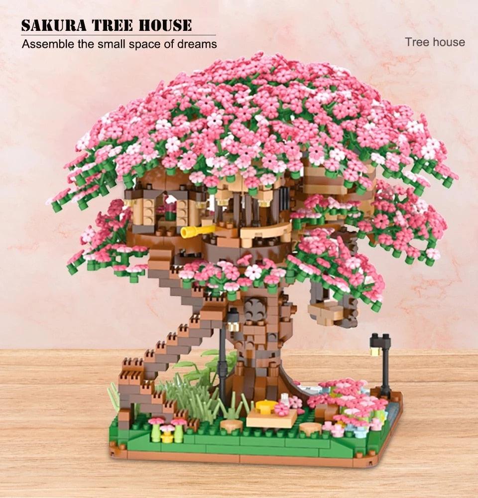 Sakura Tree House Building Blocks Sets - BestShop