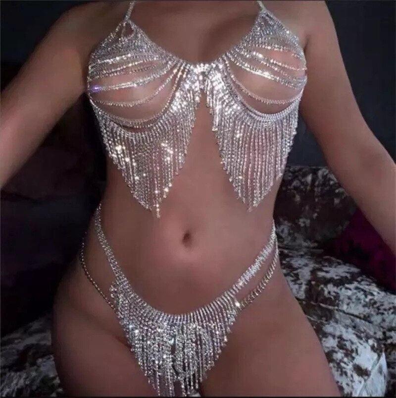 Sexy Crystal Rhinestones Fashion Bikini Chain - BestShop