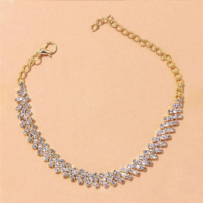 Shiny Cubic Zirconia Chain Anklets for Women - BestShop