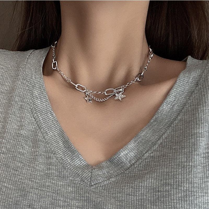 Shiny Star Choker Y2K Style - BestShop