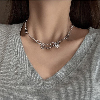 Shiny Star Choker Y2K Style - BestShop