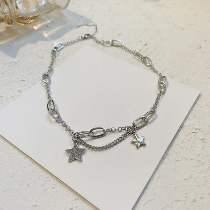 Shiny Star Choker Y2K Style - BestShop