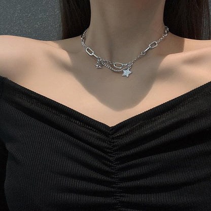 Shiny Star Choker Y2K Style - BestShop