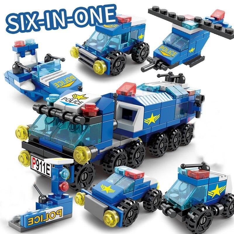 Six-in-One Vehicle Shapes Block Puzzle - BestShop