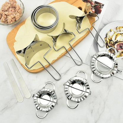 Stainless Steel Dumpling Maker Kitchen DIY Dumpling Mold and Dough Press Cutter Pie Ravioli Stuffing Press and Dumpling Peeler - BestShop
