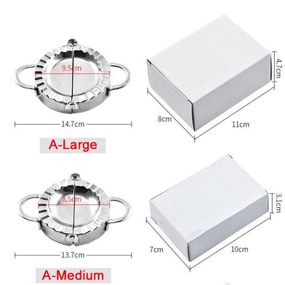 Stainless Steel Dumpling Maker Kitchen DIY Dumpling Mold and Dough Press Cutter Pie Ravioli Stuffing Press and Dumpling Peeler - BestShop