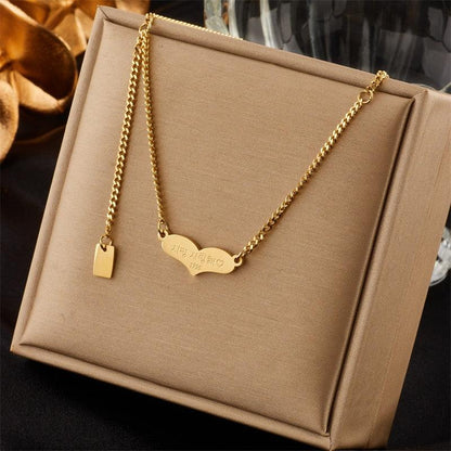 Stainless Steel Geometry Star Moon Butterfly Pendant Necklace - BestShop
