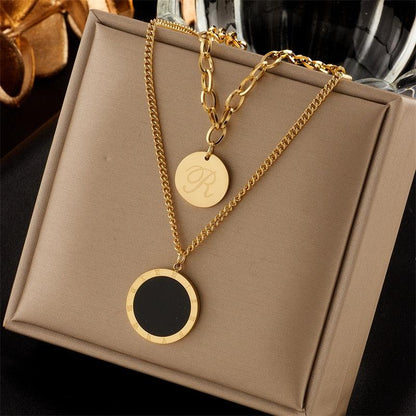 Stainless Steel Geometry Star Moon Butterfly Pendant Necklace - BestShop