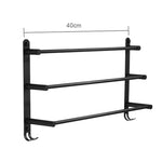 Load image into Gallery viewer, Stainless Steel Towel Rack with Hooks Wall Mounted - BestShop
