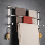 Load image into Gallery viewer, Stainless Steel Towel Rack with Hooks Wall Mounted - BestShop
