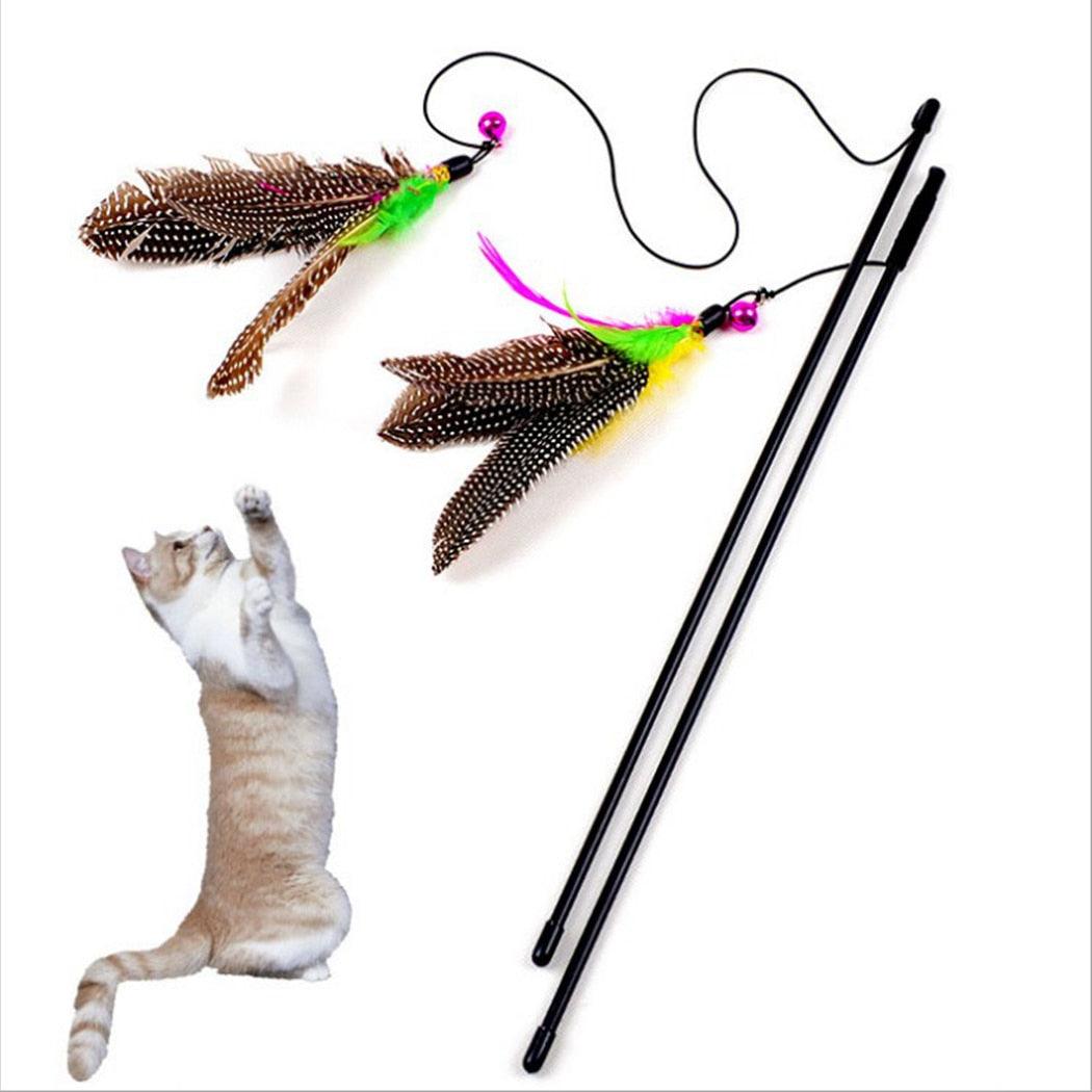 Stick Feather Wand Cat Toy - BestShop