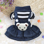 Load image into Gallery viewer, Striped Bear Cute Denim Skirt Pet Clothes - BestShop