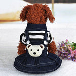 Load image into Gallery viewer, Striped Bear Cute Denim Skirt Pet Clothes - BestShop