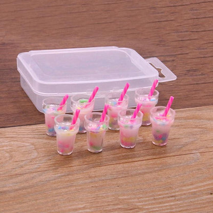 Styles Mix Glass Bottles Milk Tea Cup Ball Earring Charms 10 PCs - BestShop
