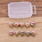 Load image into Gallery viewer, Styles Mix Glass Bottles Milk Tea Cup Ball Earring Charms 10 PCs - BestShop