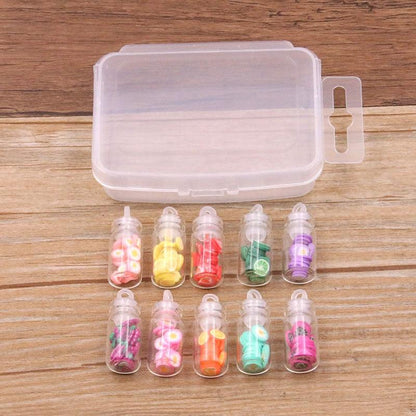Styles Mix Glass Bottles Milk Tea Cup Ball Earring Charms 10 PCs - BestShop