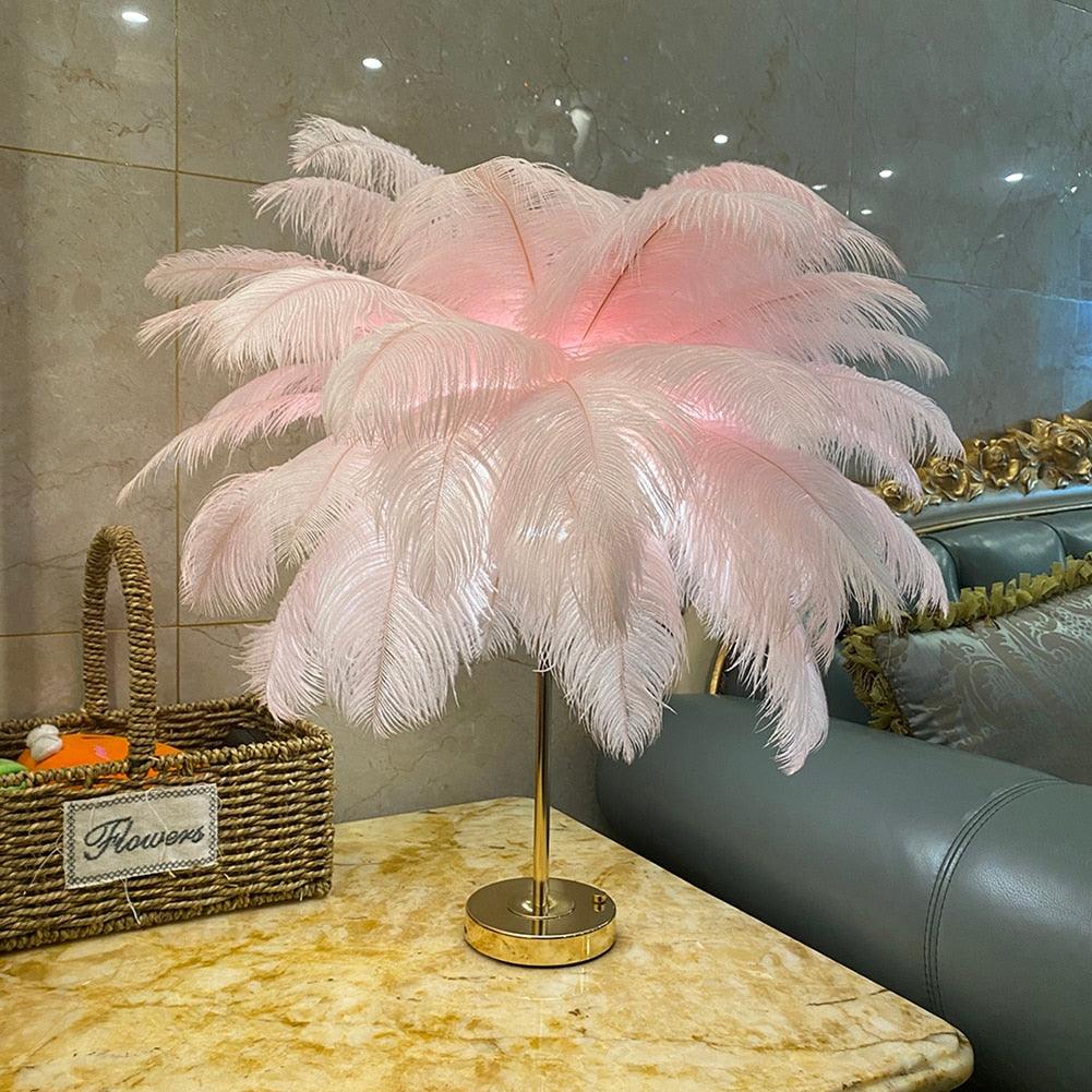 Touch Control Feather Table Lamp - BestShop