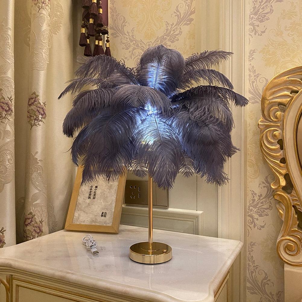 Touch Control Feather Table Lamp - BestShop