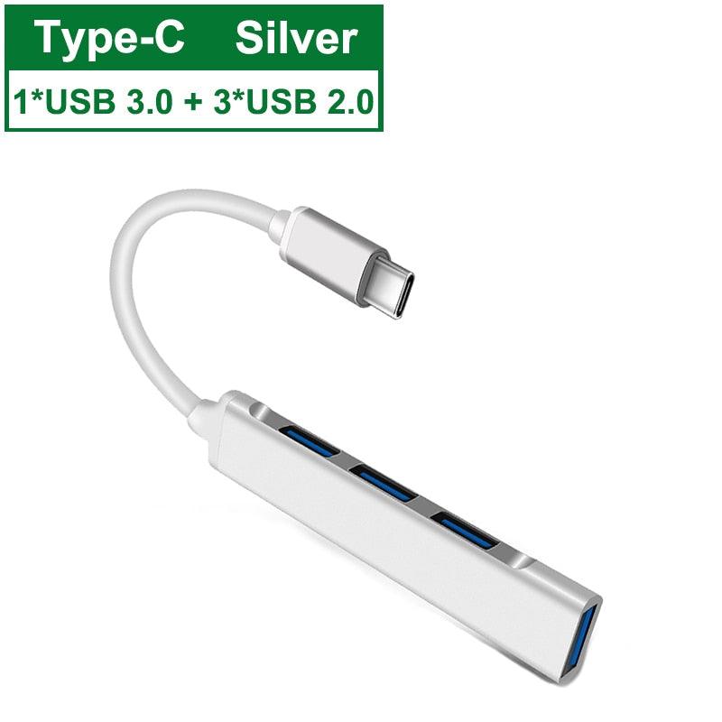 USB C Hub 4 Port Adapter Type C 3.1 Multi-Splitter - BestShop