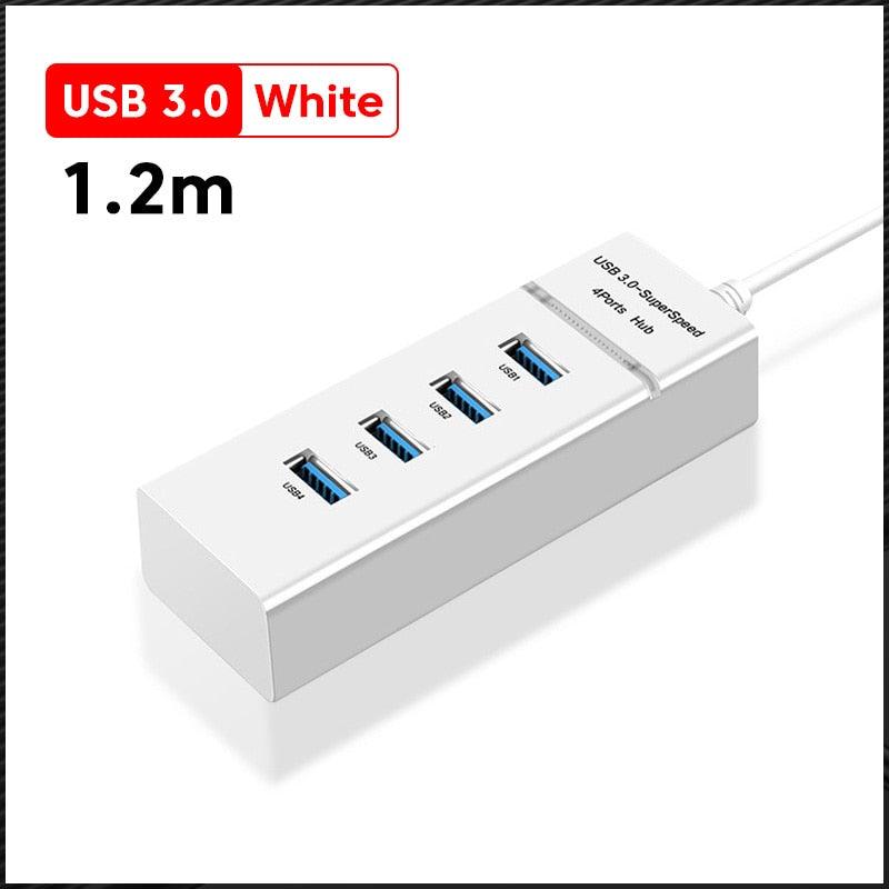 USB Hub 4 Ports High-Speed Multi-Splitter Adapter - BestShop