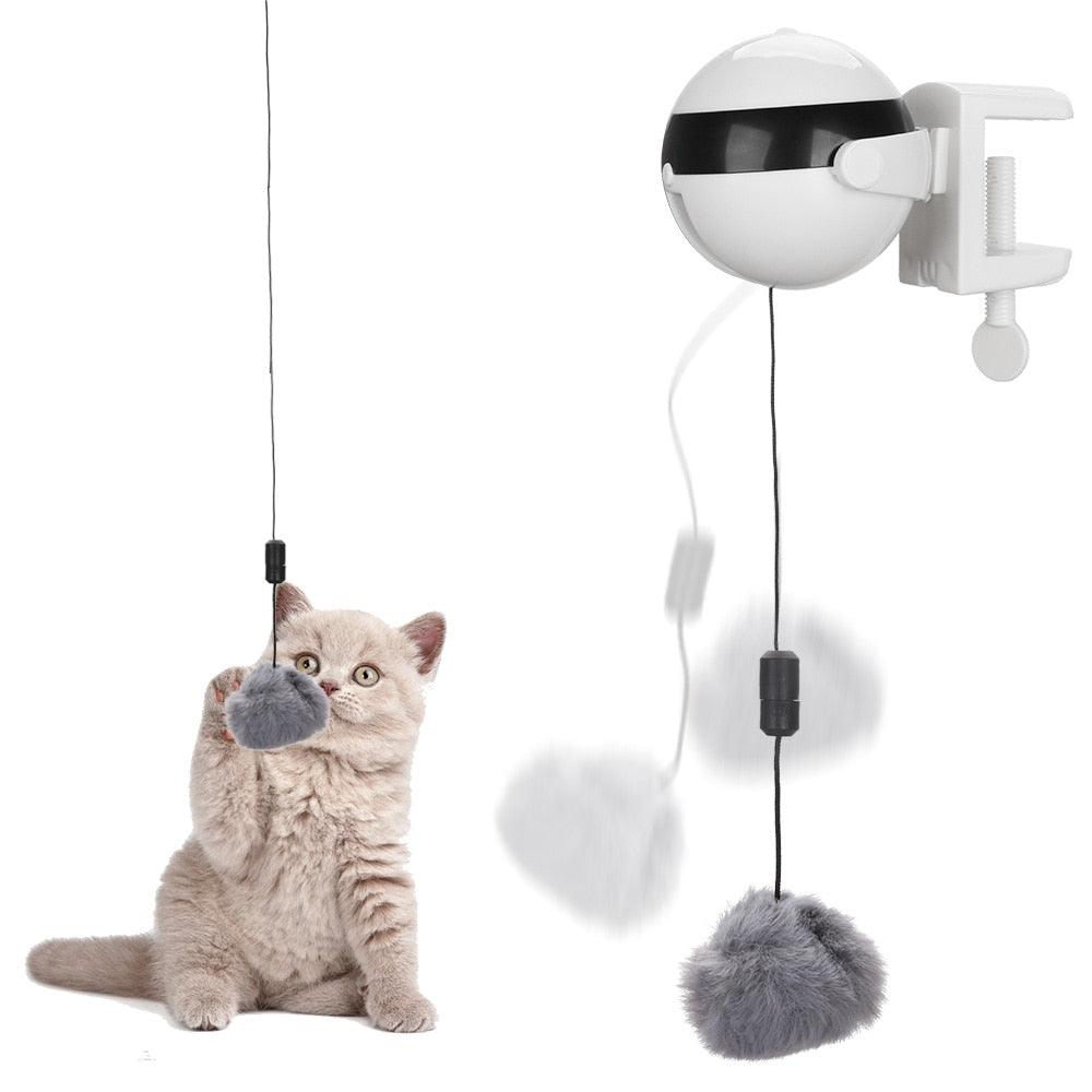 USB Rechargeable Smart Robotic Cat Toy Feather Teaser - BestShop