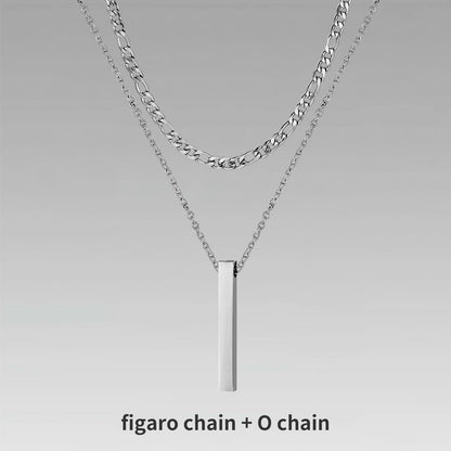 Vnox 3D Vertical Bar Necklaces for Men - BestShop