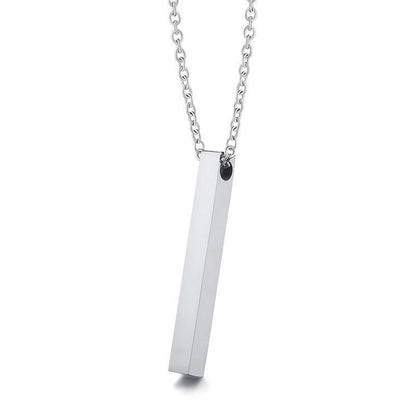 Vnox 3D Vertical Bar Necklaces for Men - BestShop