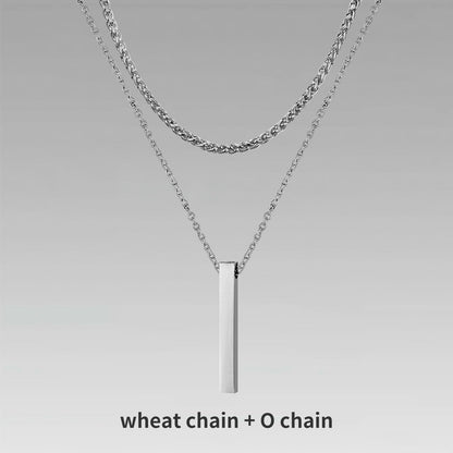 Vnox 3D Vertical Bar Necklaces for Men - BestShop