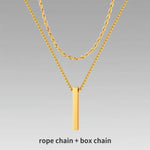 Load image into Gallery viewer, Vnox 3D Vertical Bar Necklaces for Men - BestShop