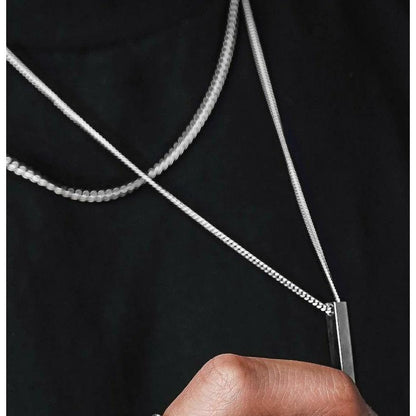 Vnox 3D Vertical Bar Necklaces for Men - BestShop