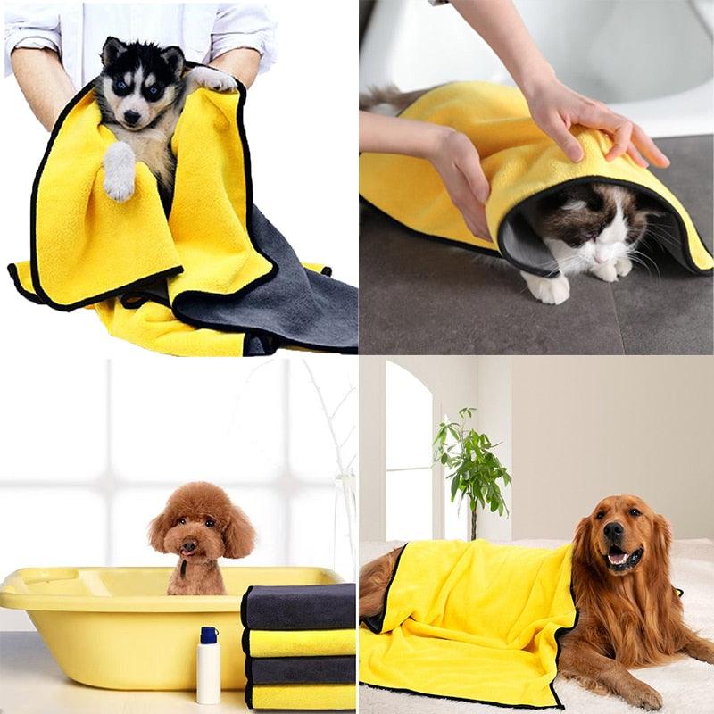Water-Absorbent Pet Bath Towel - BestShop