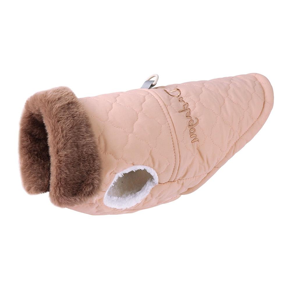 Waterproof Winter Pet Jacket With Fur Collar - BestShop