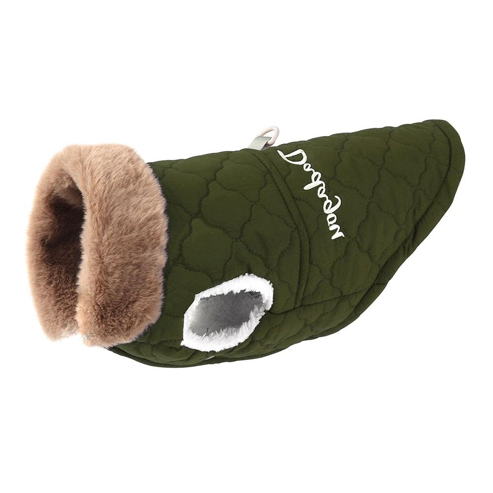 Waterproof Winter Pet Jacket With Fur Collar - BestShop