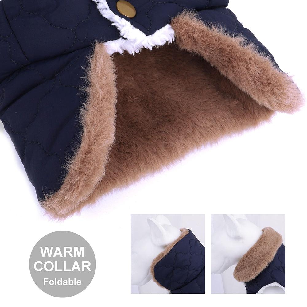 Waterproof Winter Pet Jacket With Fur Collar - BestShop