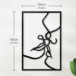 Load image into Gallery viewer, Women Face Black Line Wooden Art Decor - BestShop
