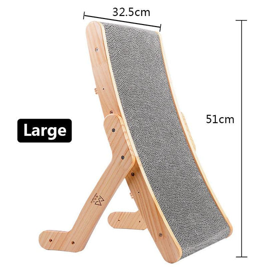 Wooden Cat Scratcher Scraper Detachable Lounge Bed - BestShop
