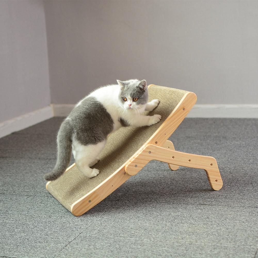 Wooden Cat Scratcher Scraper Detachable Lounge Bed - BestShop