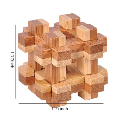 Wooden Kong Ming Lock Lu Ban Lock IQ Brain Teaser Toys - BestShop