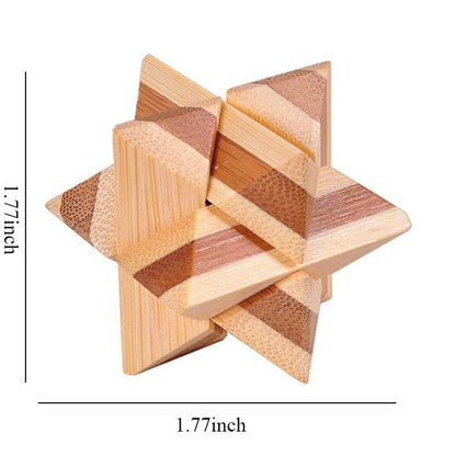 Wooden Kong Ming Lock Lu Ban Lock IQ Brain Teaser Toys - BestShop