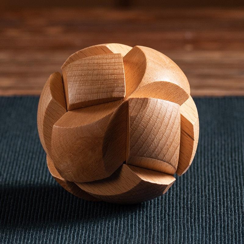 Wooden Kongming Lock 3D Brain Teaser Puzzle - BestShop