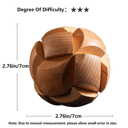 Wooden Kongming Lock 3D Brain Teaser Puzzle - BestShop