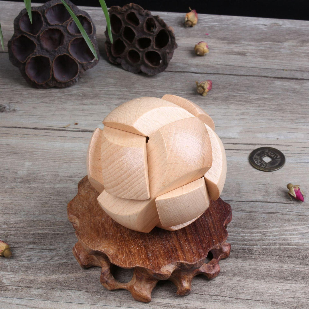 Wooden Kongming Lock 3D Brain Teaser Puzzle - BestShop