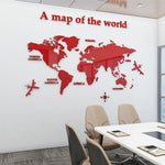 Load image into Gallery viewer, World Map Wall 3D Acrylic Wall Stickers - BestShop
