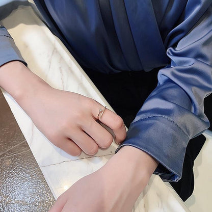Zircon Gold Color Star Open Rings - BestShop