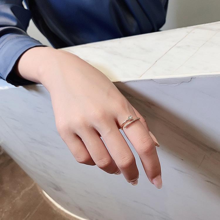 Zircon Gold Color Star Open Rings - BestShop